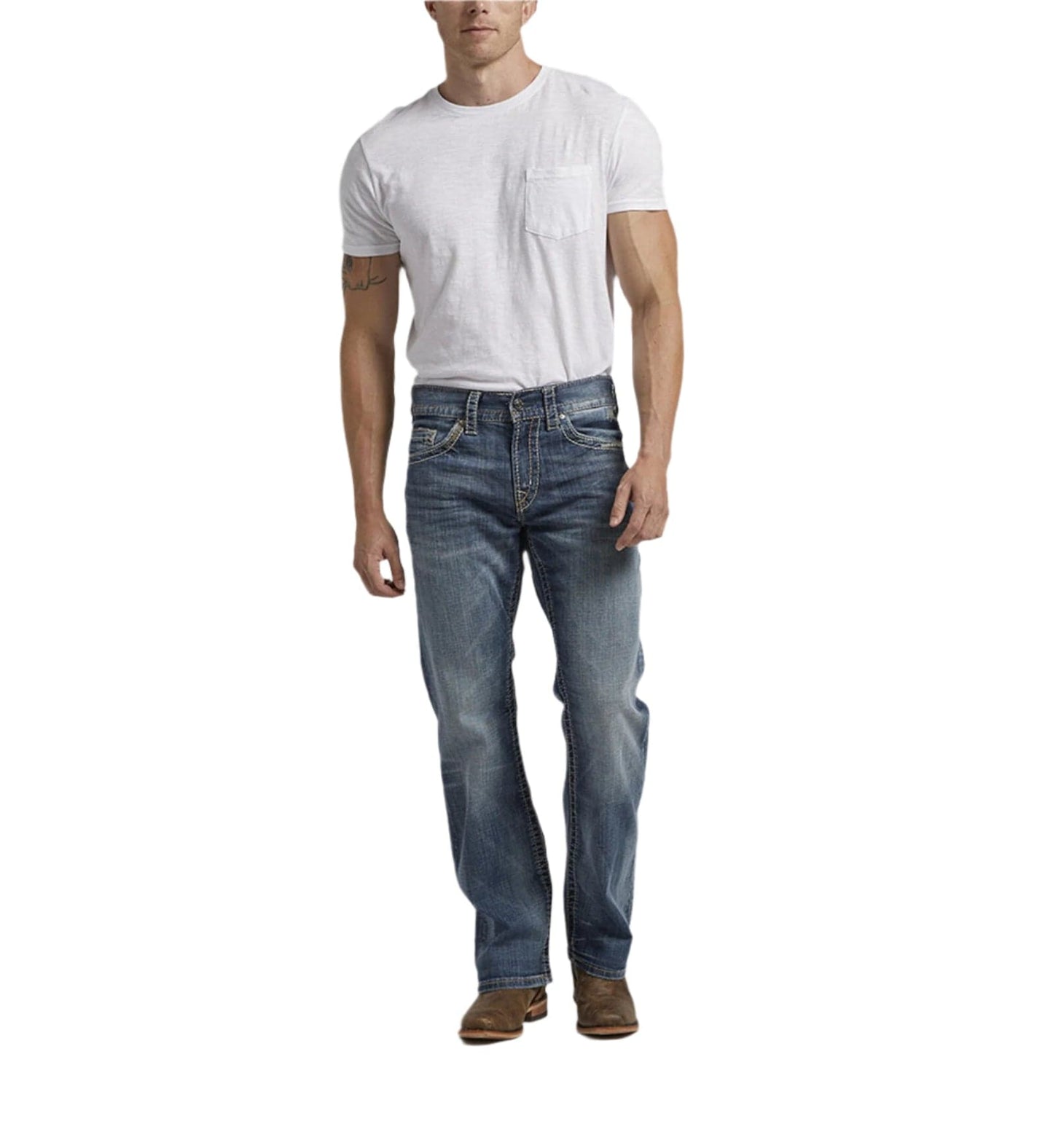 Silver 404 Silver Men Zac Relaxed Fit Straight Leg Jeans M42408LD191