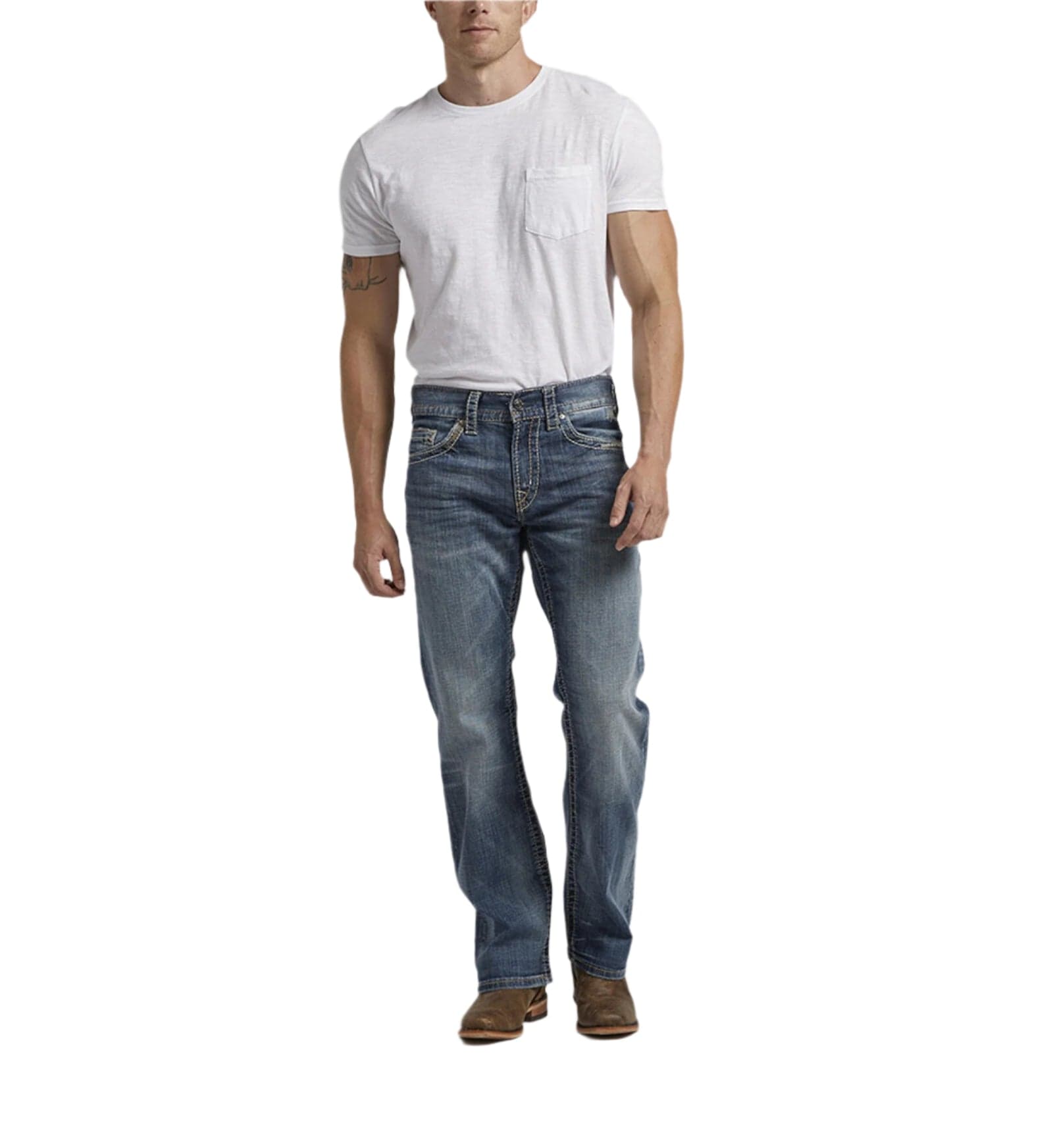 Silver 404 Silver Men Zac Relaxed Fit Straight Leg Jeans M42408LD191