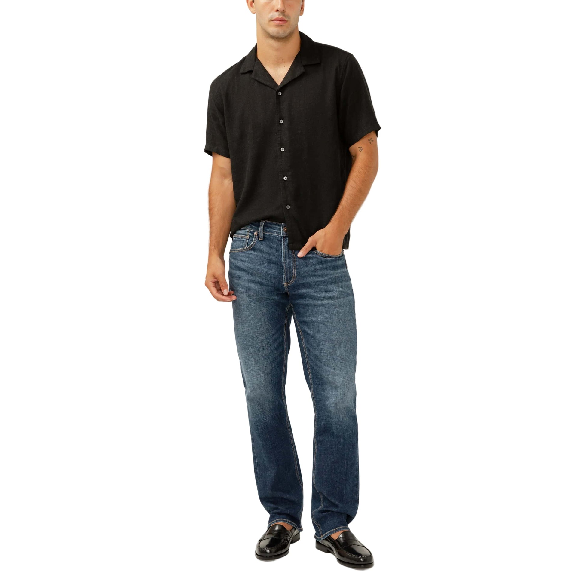 Silver Men’s Apparel > Denim Silver Men's Jeans Grayson Classic Fit Straight Leg Indigo
