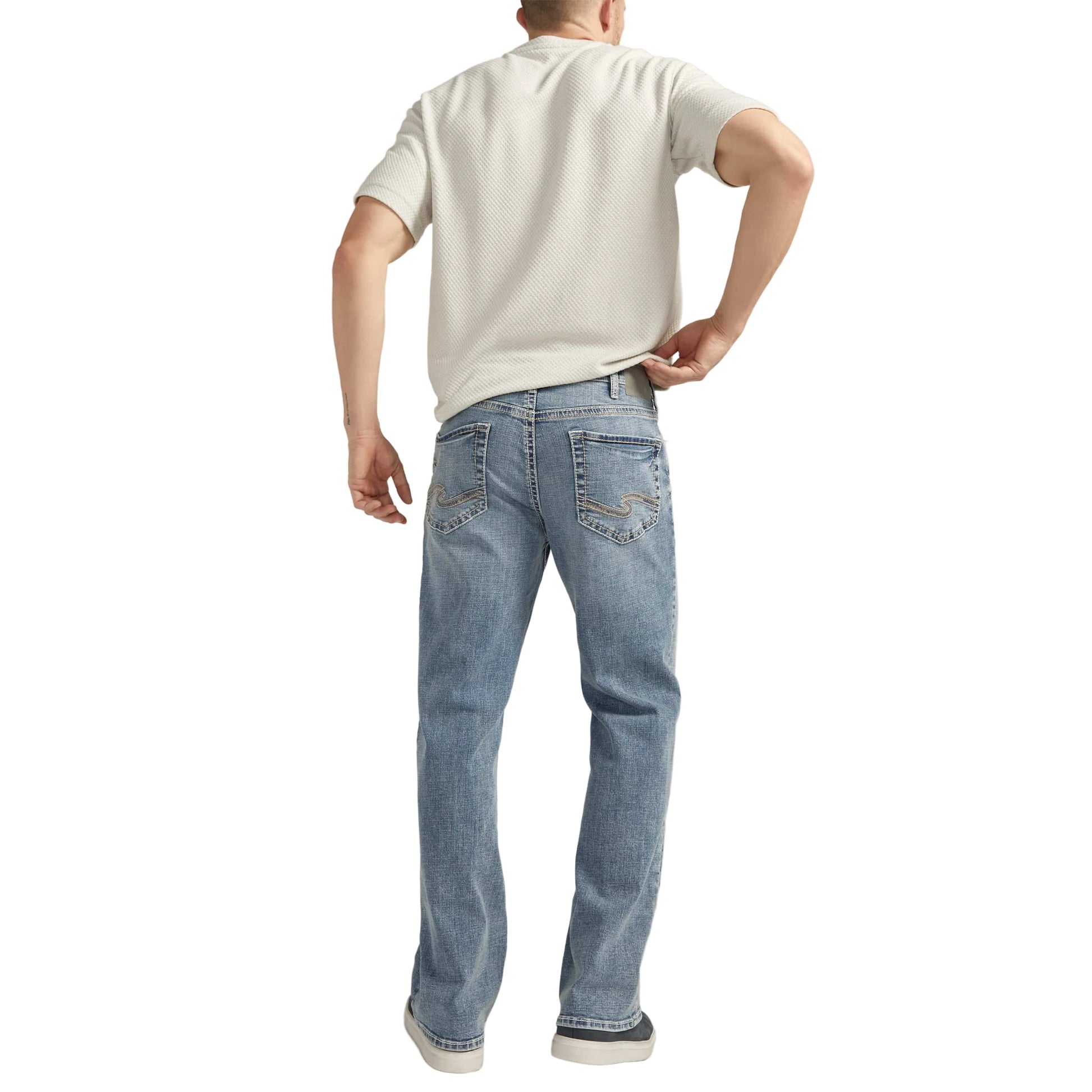 Silver Men’s Apparel > Denim Silver Men Zac Relaxed Fit Straight Leg Jeans Indigo