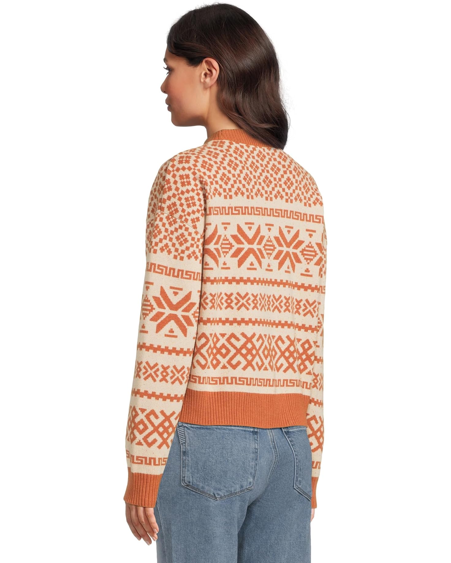 Smartwool 183 Smartwool Women's Edgewood Heritage Crew Sweater Terracotta