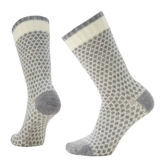 Smartwool 194 Smartwool Women's Everyday Cozy Popcorn Polka Dot Crew Socks Natural