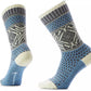 Smartwool 194 Smartwool Women's Everyday Cozy Popcorn Snowflake Crew Socks Serene Blue
