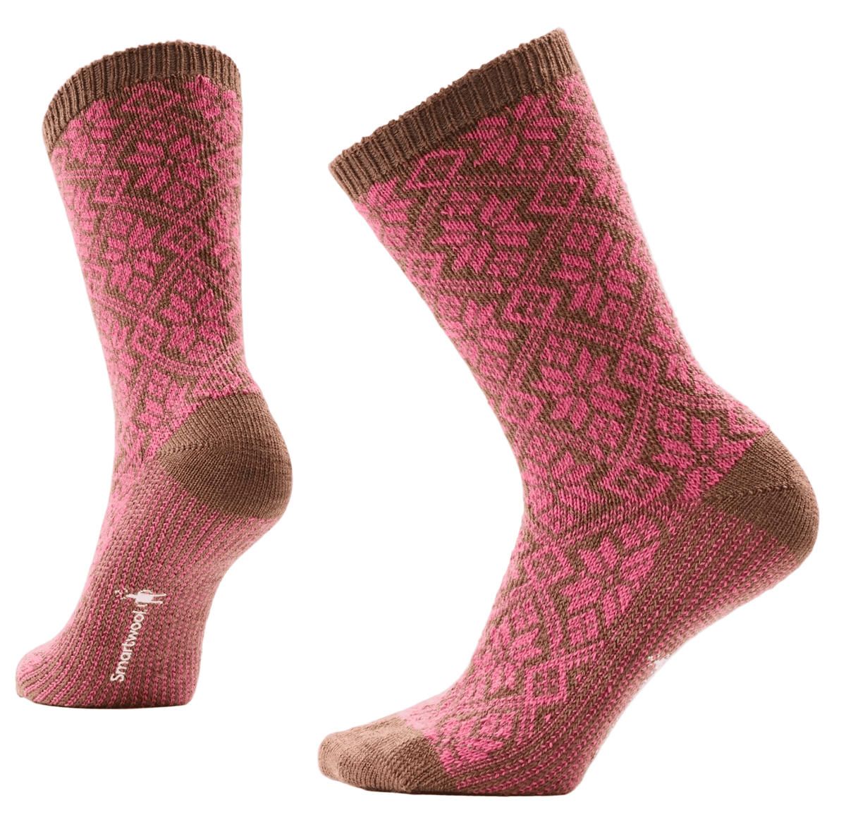 Smartwool Women's Socks M / GARDEN PINK Smartwool Women's Everyday Cozy Traditional Snowflake Crew Socks GARDEN PINK