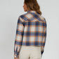 Salty Crew Women's Stay Golden Crop Flannel Natural