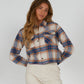 Salty Crew Women's Stay Golden Crop Flannel Natural