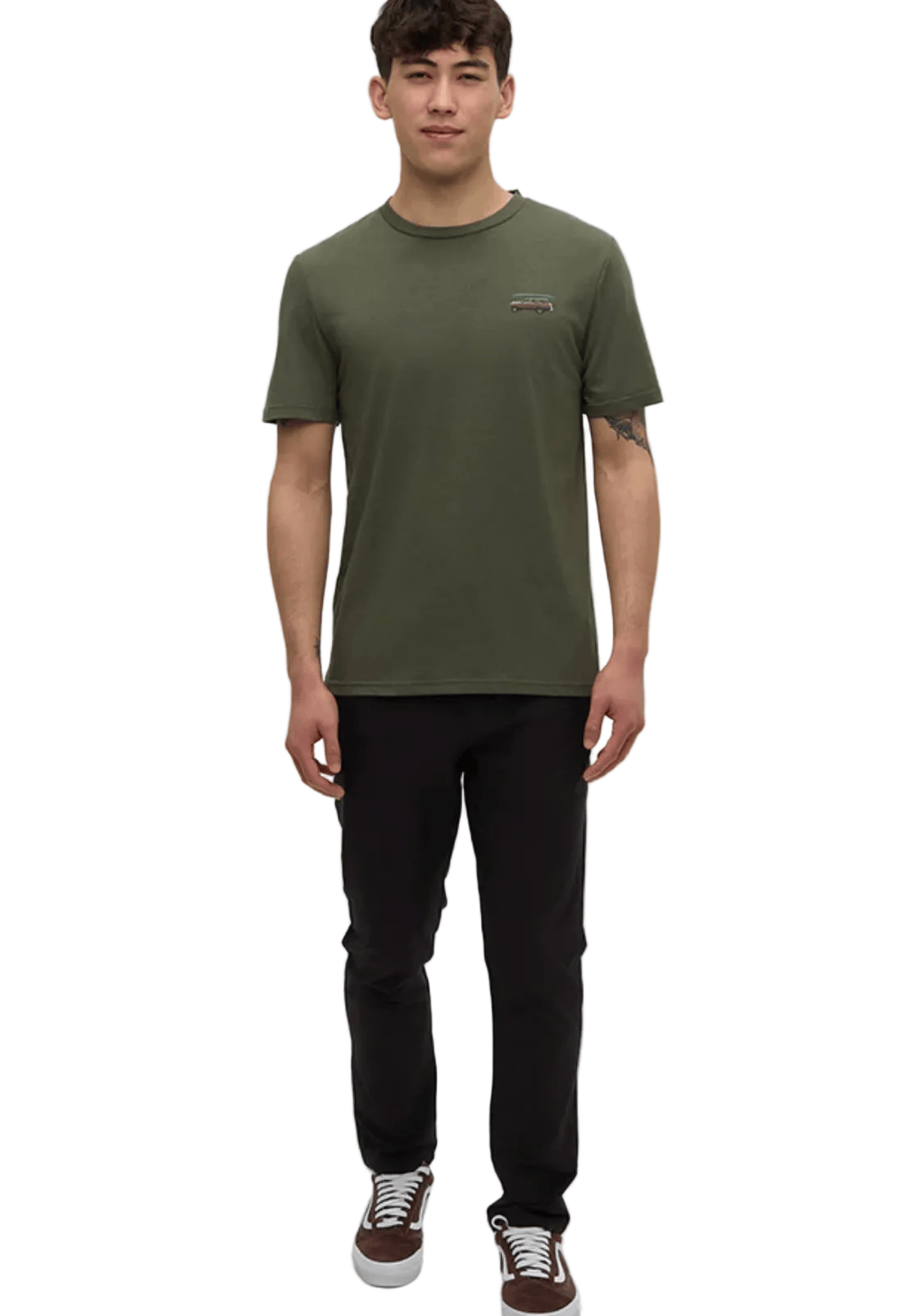 Tentree Men's Apparel > Tees Tentree Men’s Lake Tentree T-Shirt Deep Olive/Lake Day