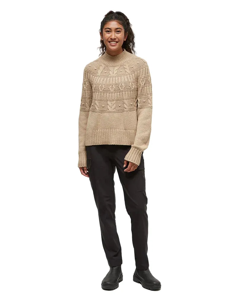 Tentree Women's Apparel > Sweaters Tentree Women's Highline Pom Mock Neck Sweater Birchwood