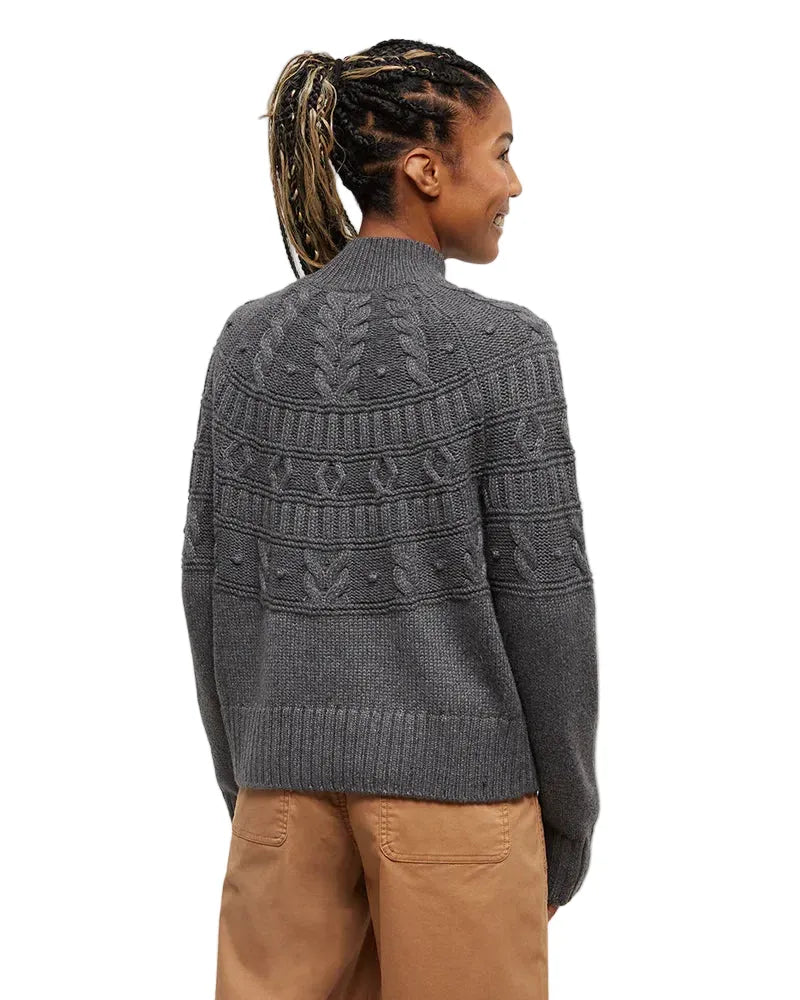 Tentree Women's Apparel > Sweaters Tentree Women's Highline Pom Mock Neck Sweater Grey