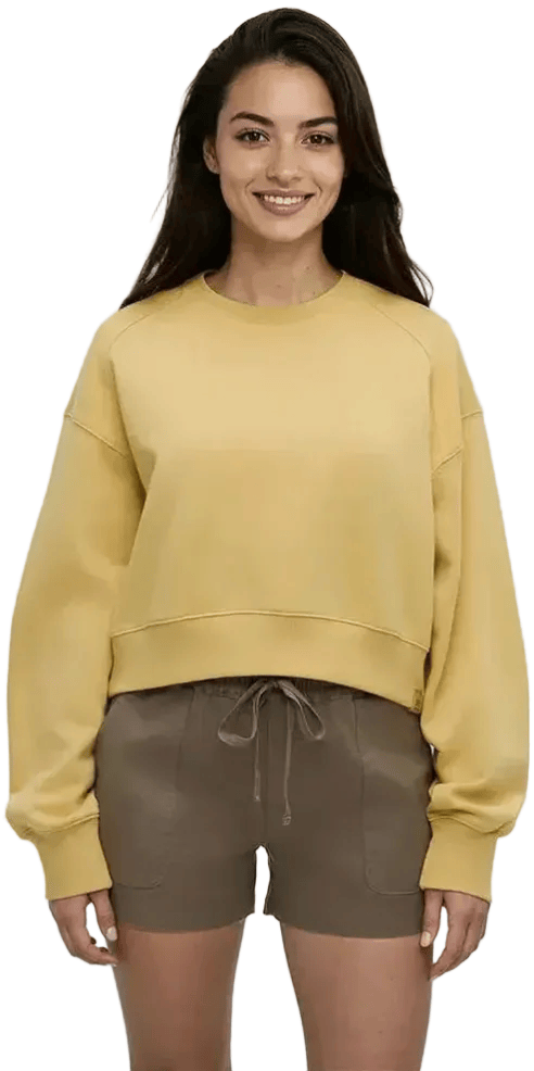 Tentree Women’s Apparel > Sweatshirts & Hoodies Tentree Women’s Bluffs Cropped Crew Dusk Yellow
