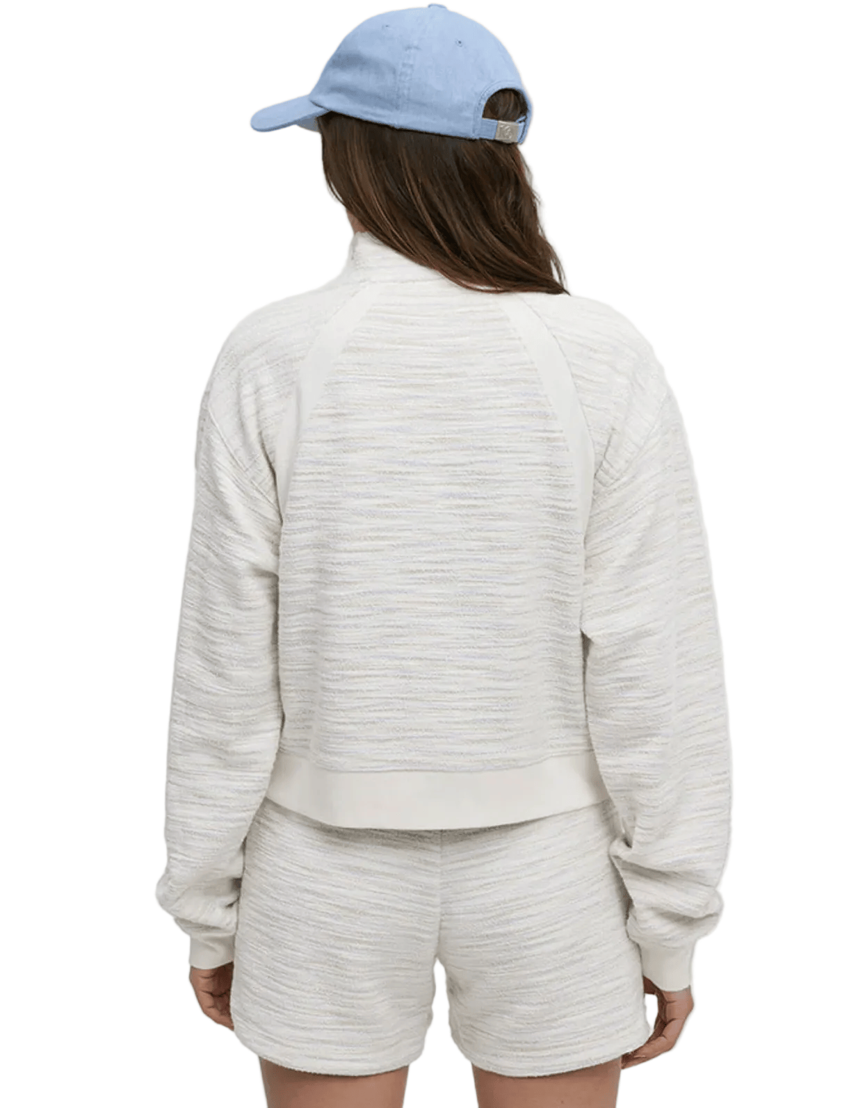 Tentree Women’s Apparel > Sweatshirts & Hoodies Tentree Women’s Elkhorn 1/4 Zip Cotton White Flash Stripe