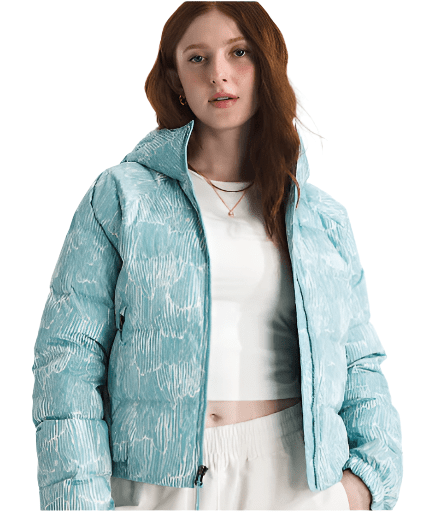 The North Face 152 The North Face Women's Hydrenalite™ Down Hoodie—Print Blue Eclipse Regenerative Ink Print