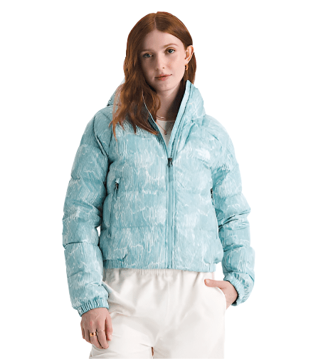 The North Face 152 The North Face Women's Hydrenalite™ Down Hoodie—Print Blue Eclipse Regenerative Ink Print