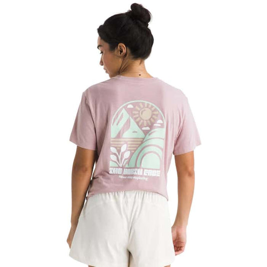 The North Face 181 The North Face Women's Tri-Blend Sun Cutie Short-Sleeve Tee Metal Pink White Heather