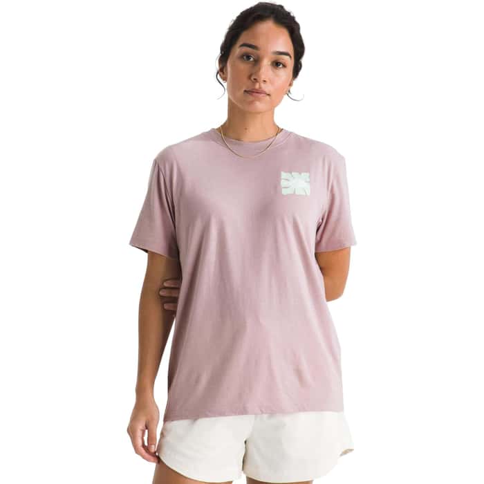 The North Face 181 The North Face Women's Tri-Blend Sun Cutie Short-Sleeve Tee Metal Pink White Heather