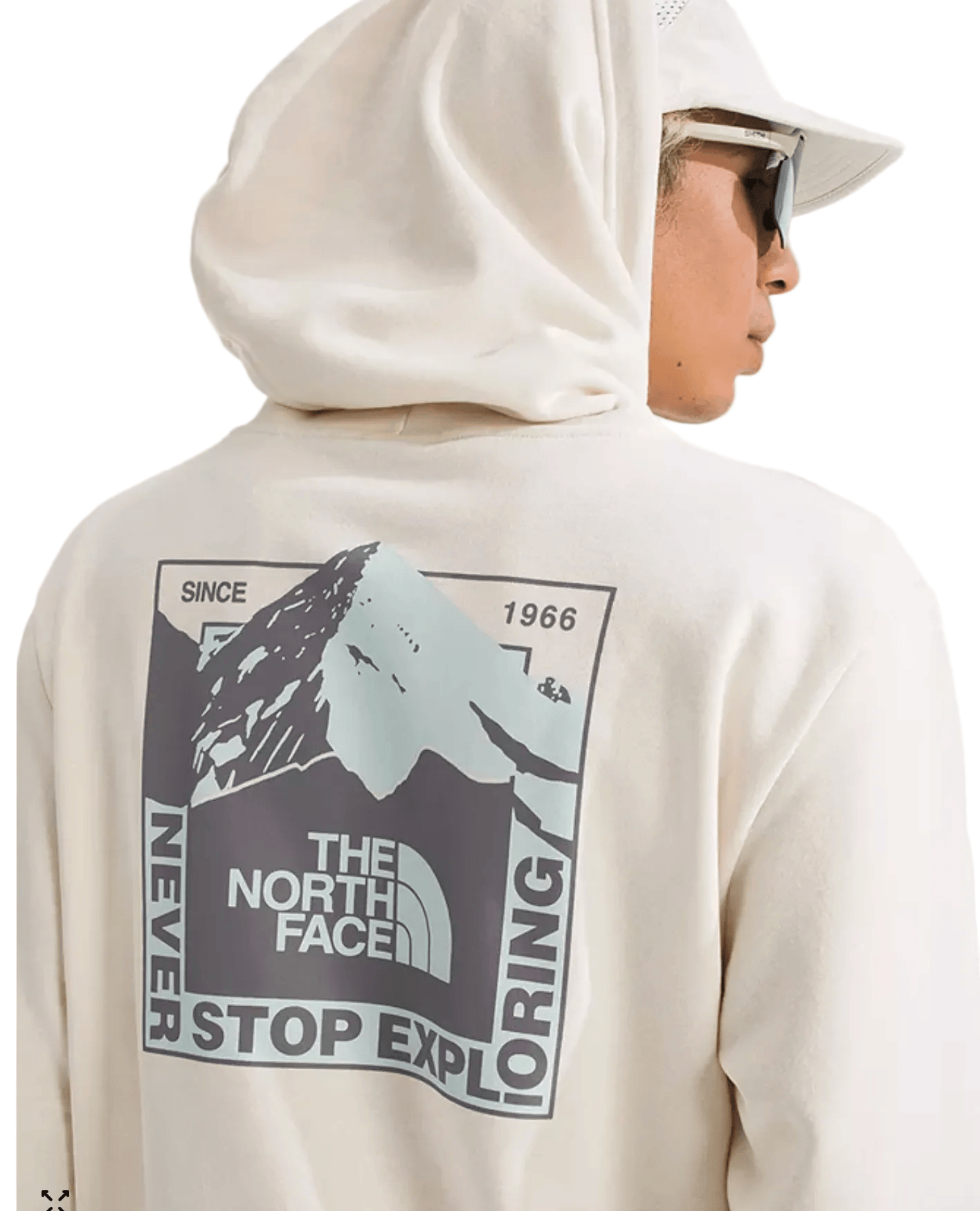 The North Face 504 The North Face Men's Mountain Scape Regular Hoodie White Dune