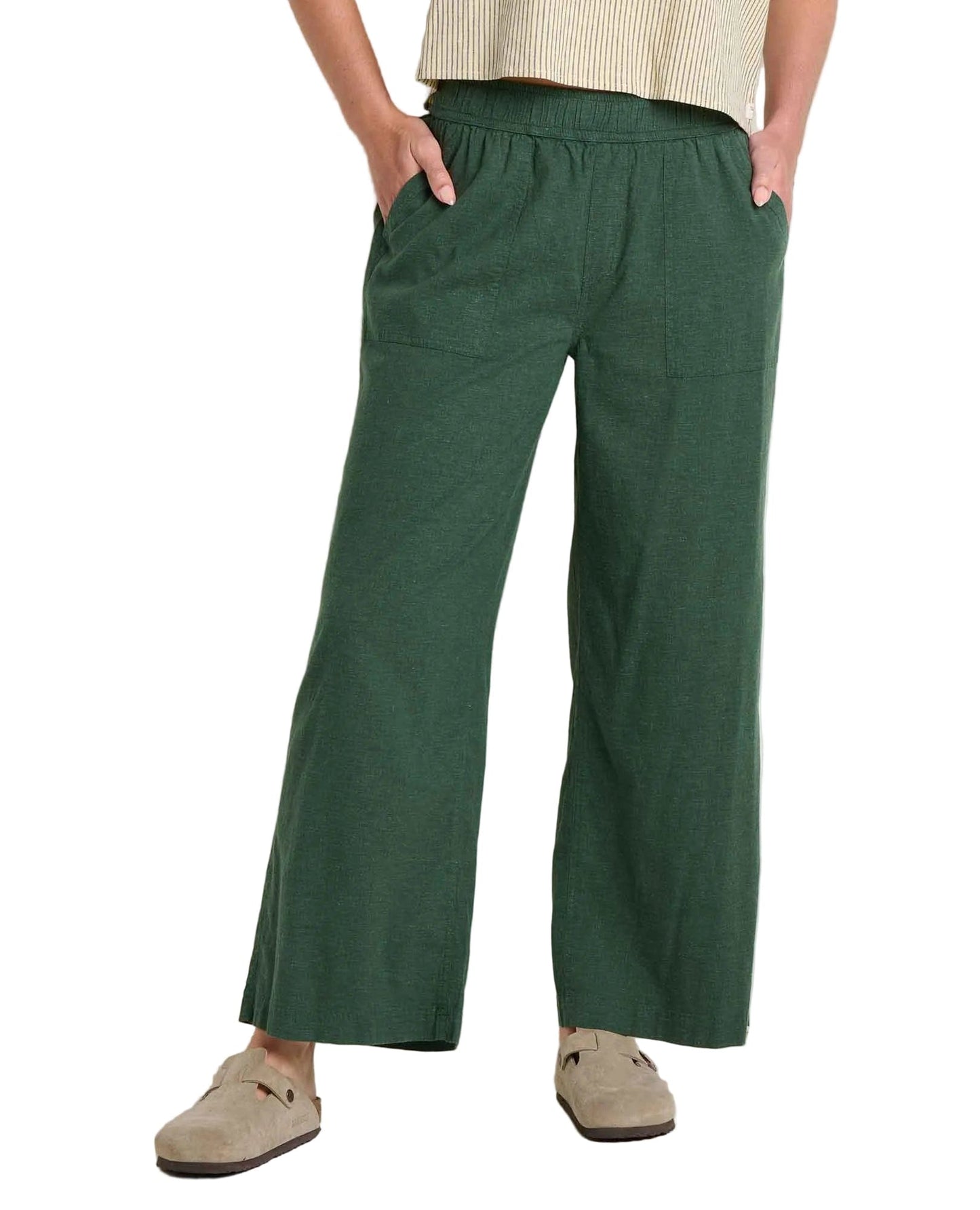 Toad 184 Toad Women's Taj Hemp Wide Leg Pant Cilantro