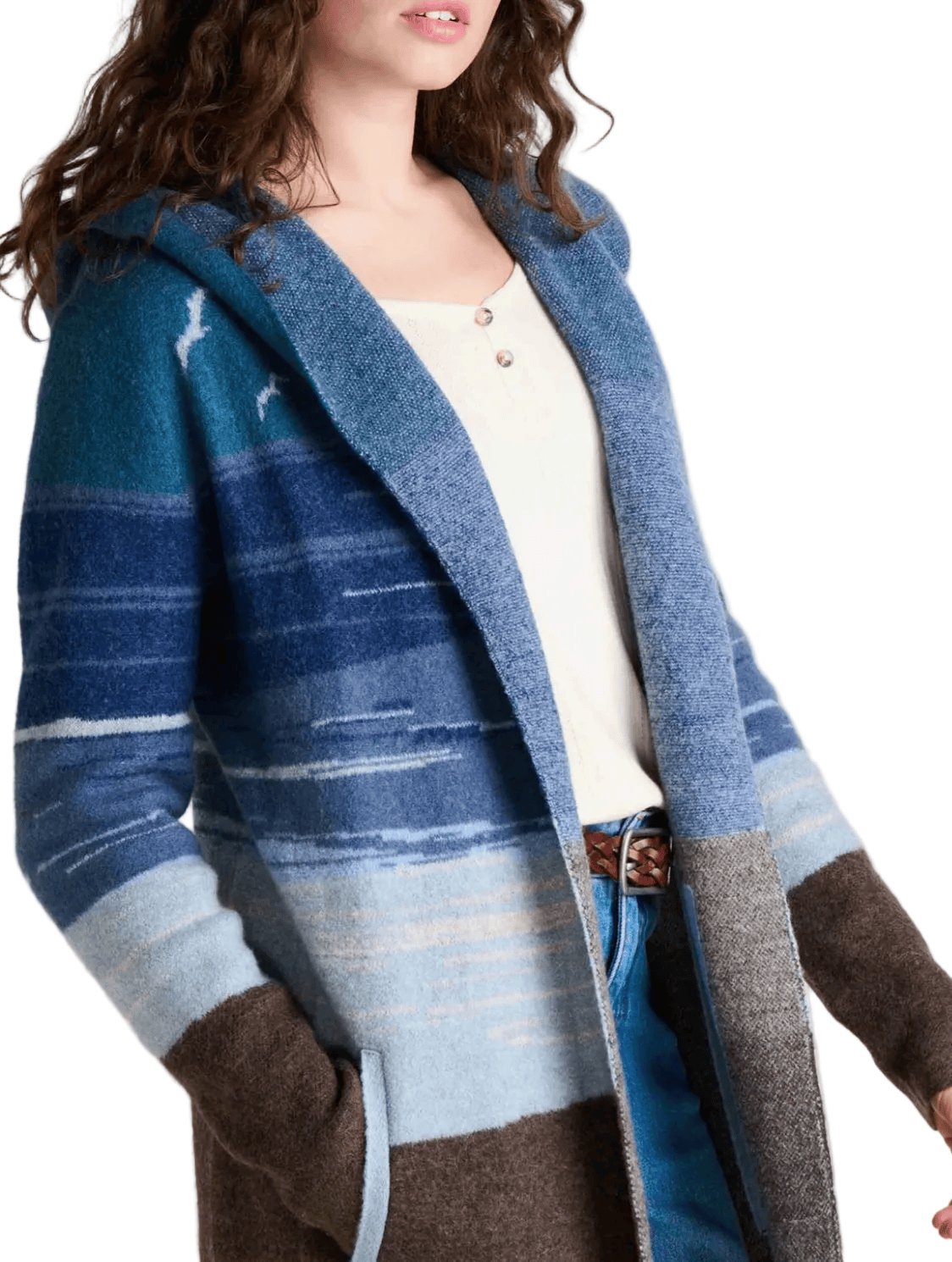 Toad & Co Women’s Apparel > Sweatshirts & Hoodies Toad & Co Merino Heartfelt Hoodie Twilight Pattern