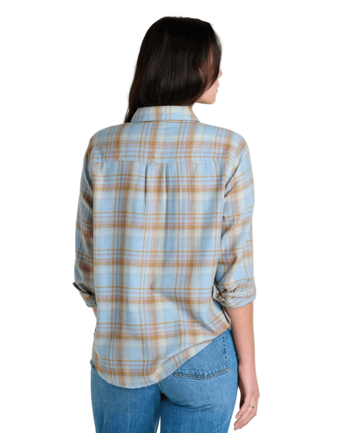 Toad & Co Women’s Apparel > Tops Toad & Co Women's Re-Form Long Sleeve Shirt Weathered Blue Pattern