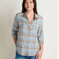 Toad & Co Women’s Apparel > Tops Toad & Co Women's Re-Form Long Sleeve Shirt Weathered Blue Pattern