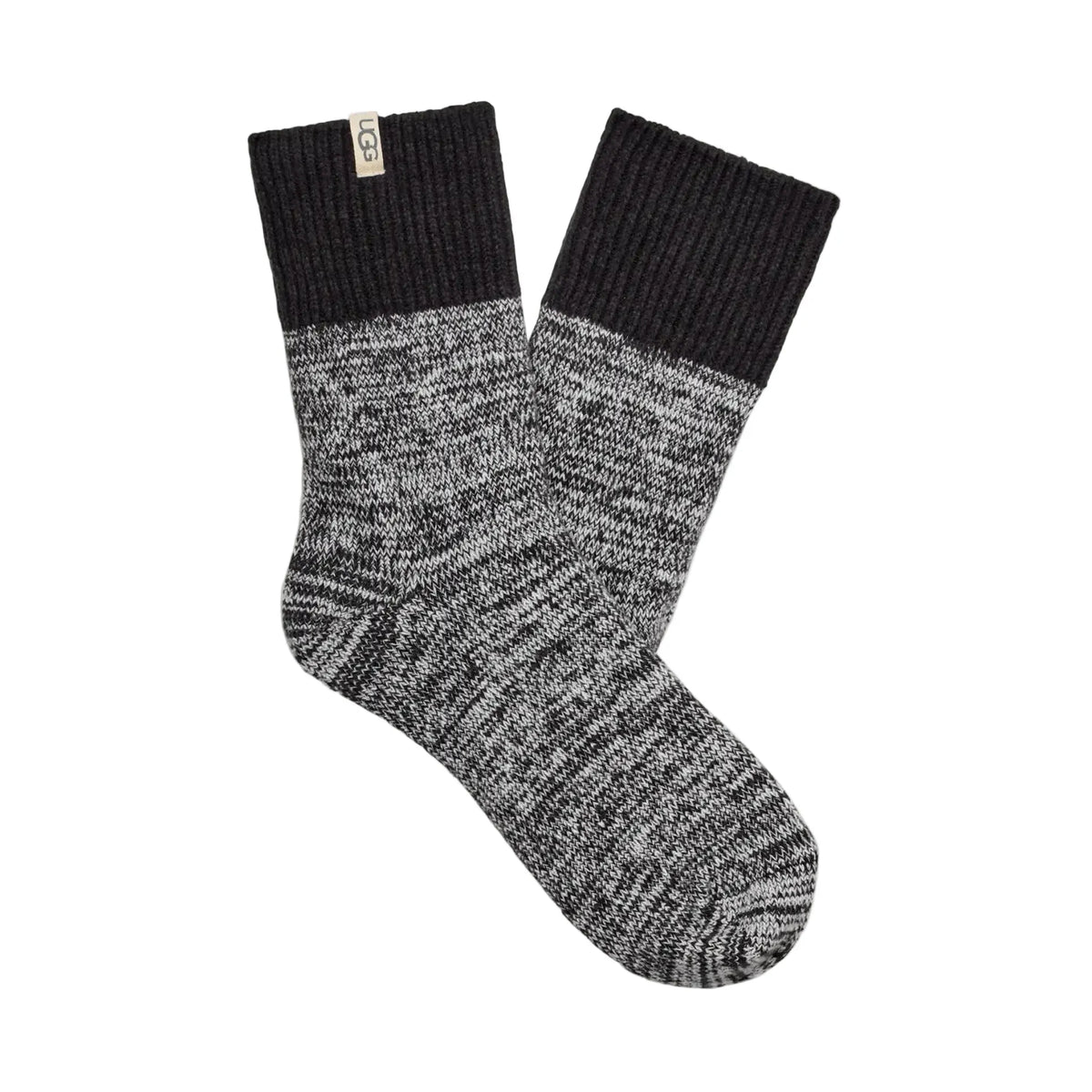 Ugg 194 O/S / BLACK UGG® Women’s Rib Knit Slouchy Quarter Sock Black