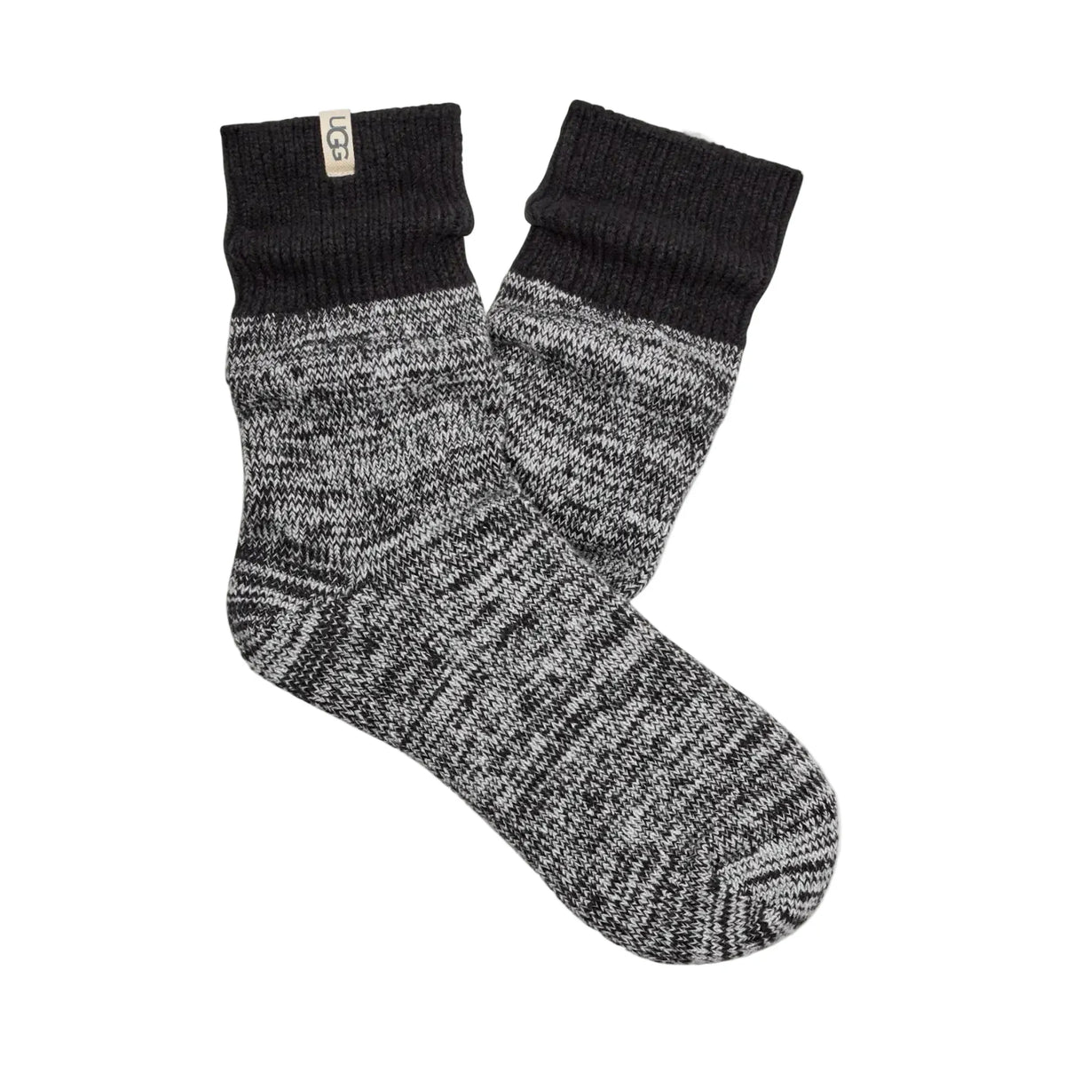 Ugg 194 O/S / BLACK UGG® Women’s Rib Knit Slouchy Quarter Sock Black