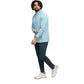 UNRL 503 UNRL Men's Highlands 1/4 Zip Cascade Blue