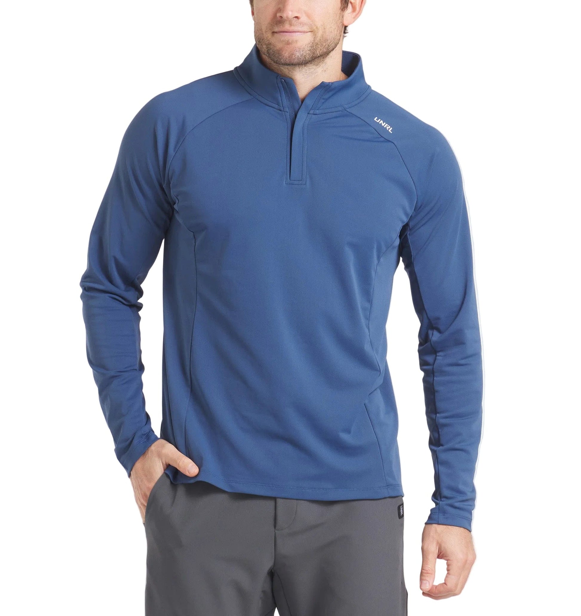 UNRL 503 UNRL Men's Highlands 1/4 Zip Cavern Blue