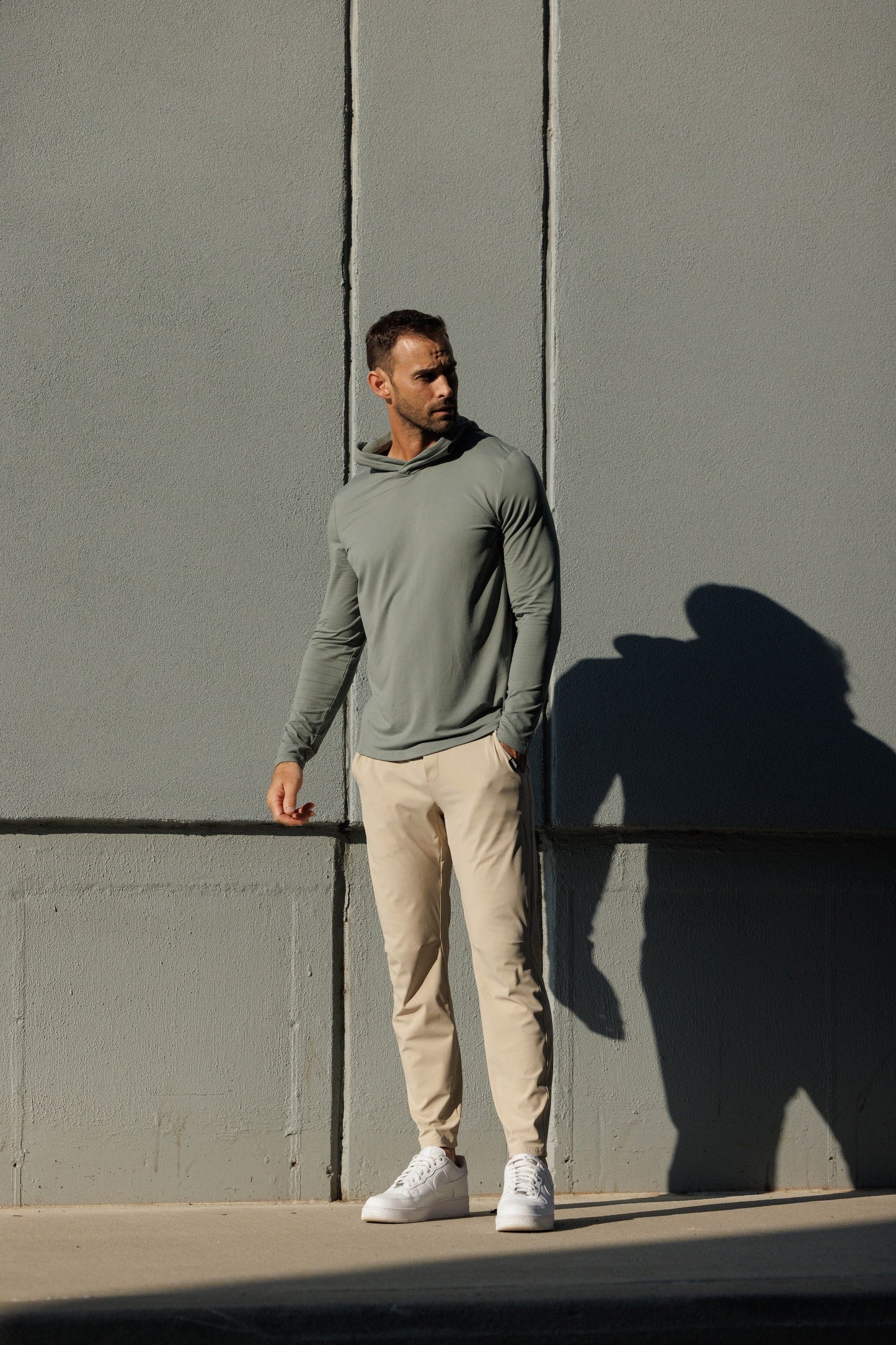 UNRL 504 UNRL Men's Ultra Hooded Long Sleeve Eucalyptus
