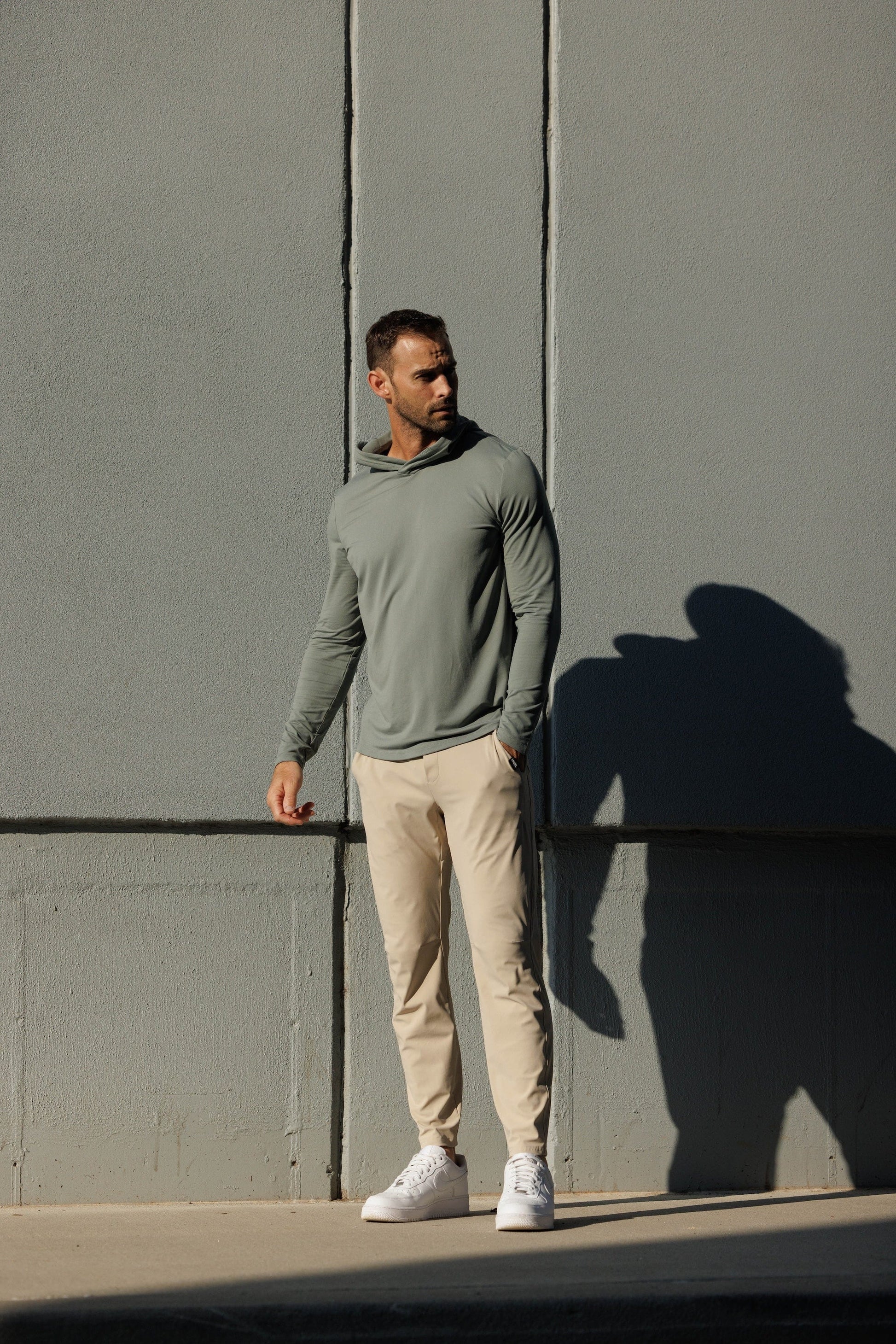 UNRL 504 UNRL Men's Ultra Hooded Long Sleeve Eucalyptus