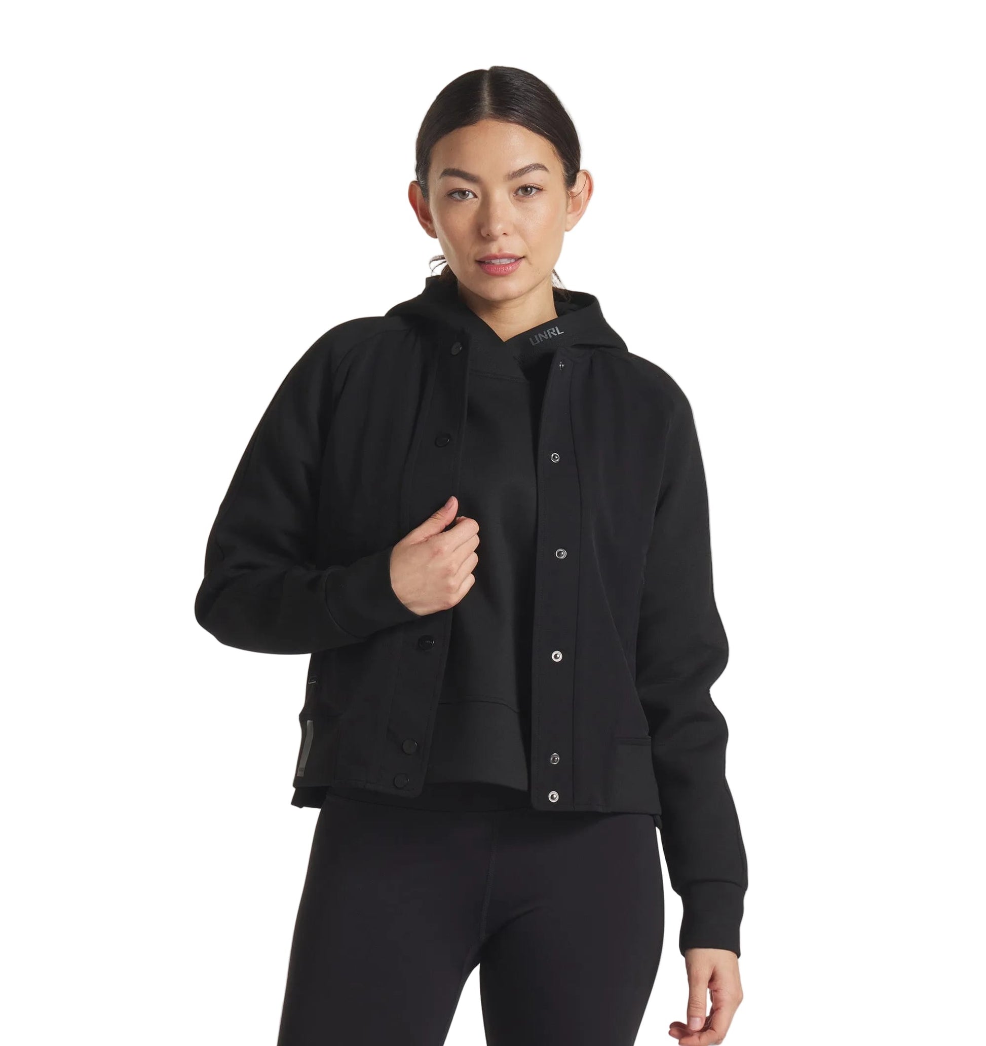 UNRL Women's Apparel > Outerwear UNRL Women's Jetset Bomber Jacket Black