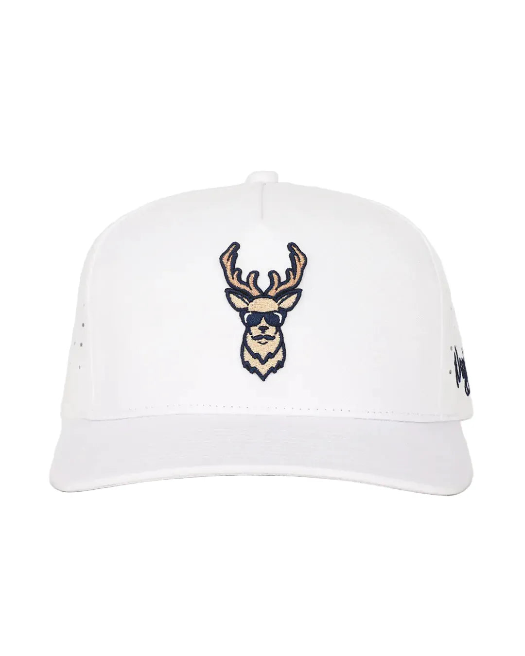 Waggle 308 White Waggle Kentucky Buck SnapBack Hat White