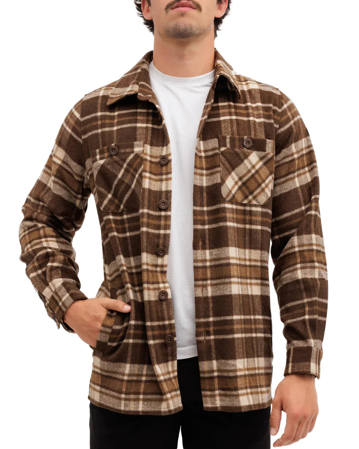 Waggle 502 Waggle Men's Flannel Overshirt Wally