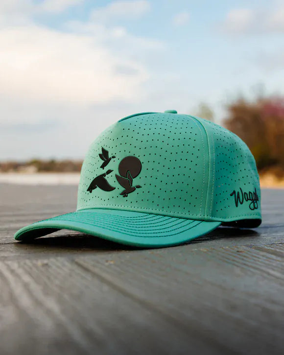 Waggle Accessories > Hats Green Waggle 5 Panel Repel Hat Flying V