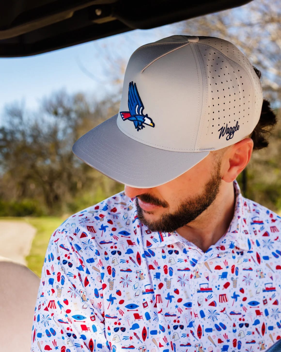 Waggle Accessories > Hats Grey Waggle The Patriot Hat