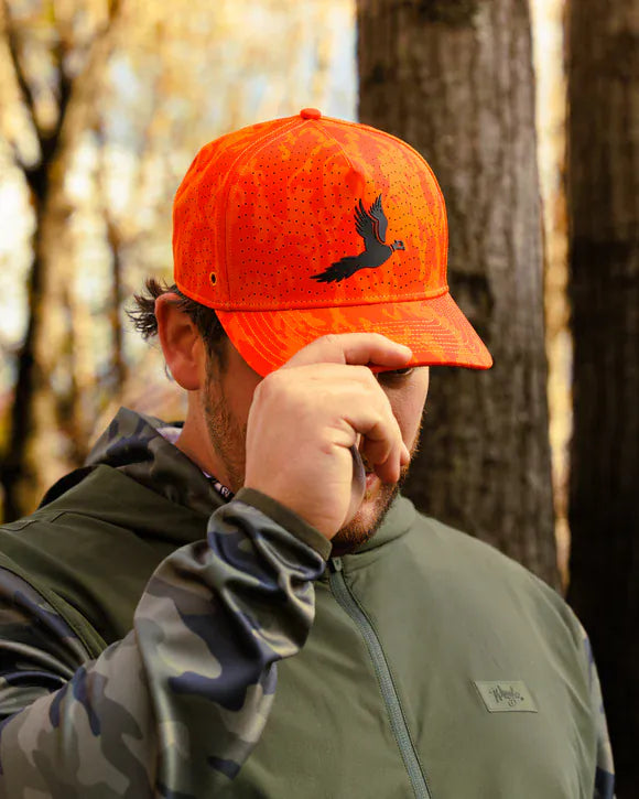Waggle Accessories > Hats Orange Waggle 5 Panel Repel Hat Flush