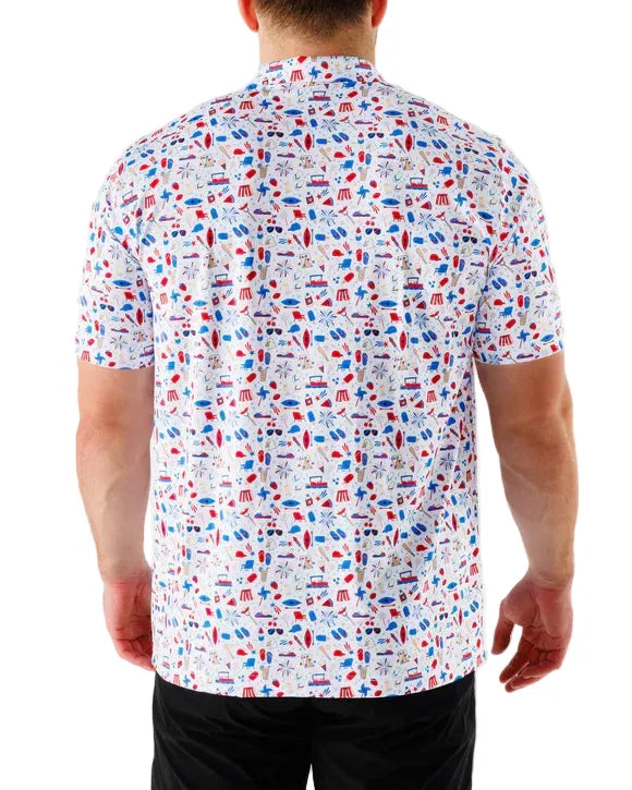 Waggle Men's Apparel > Tops Waggle Men's Americana Polo