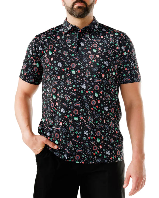 Waggle Men's Apparel > Tops Waggle Men's High Roller Polo