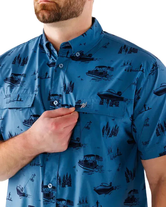 Waggle Men's Apparel > Wovens and Flannels Waggle Men's Wake Life Button Down