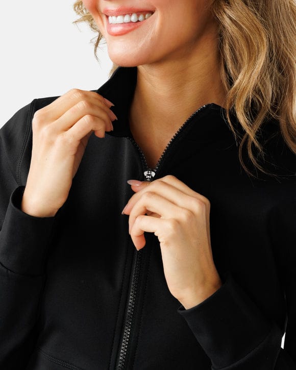 Waggle Women's Apparel > Fleece & Midlayers Waggle Women's Stride Full Zip Jacket Onyx