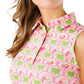 Waggle Women's Apparel > Tops Waggle Women's Sleeveless Polo Fairway Fiesta