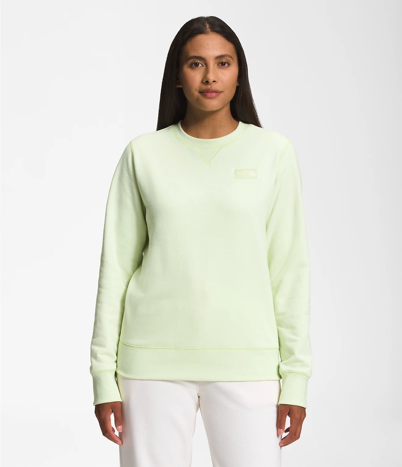 The North Face Women's Heritage Patch Crew Lime Cream