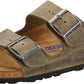 Birkenstock 164 Birkenstock Men's Arizona Soft Footbed Sandal Faded Khaki Oiled Leather