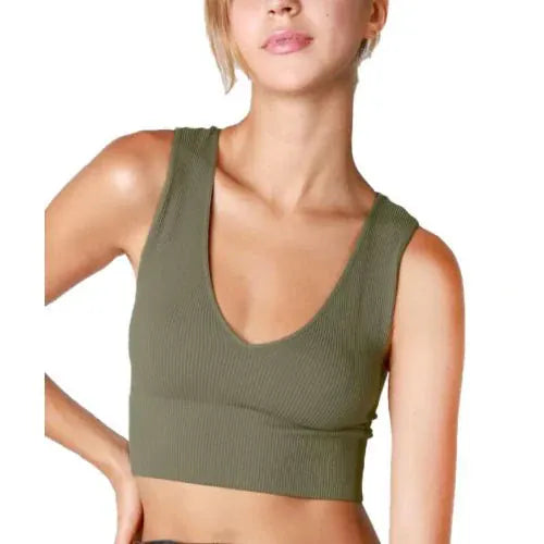 NIKIBIKI 181 Nikibiki Women's Plunge V-Neck Crop Top NS7829